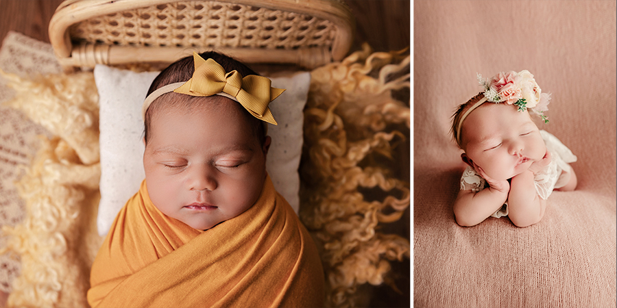 Examples of images taken during newborn photo sessions with Photos by Ashleigh. Ashleigh is a Newborn Photographer located in Moore, Oklahoma.