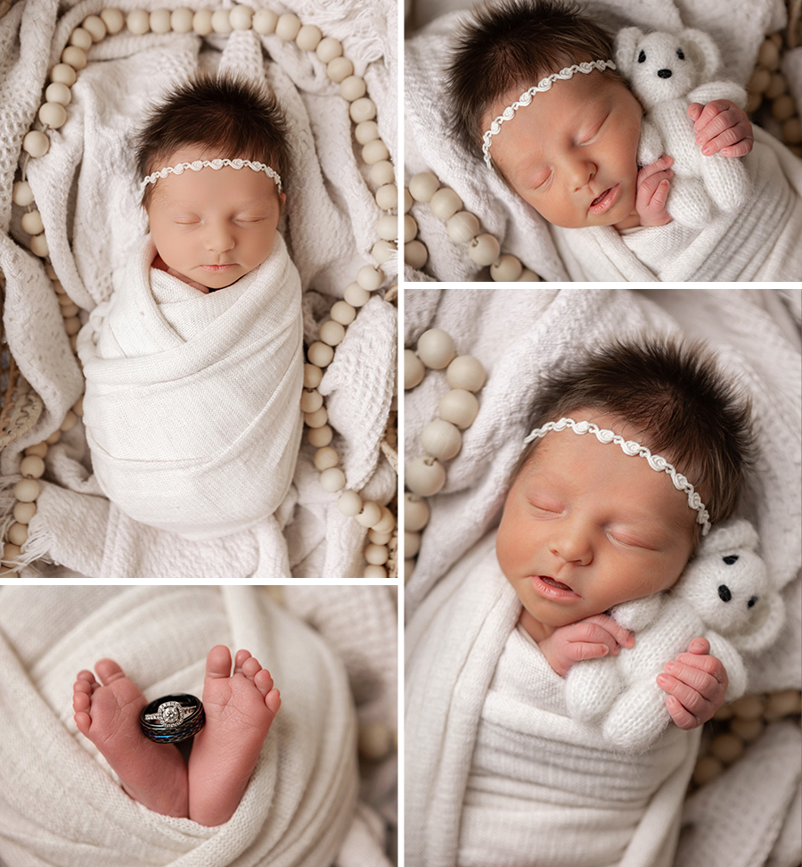 What safety precautions should a photographer have in place for newborn photos?